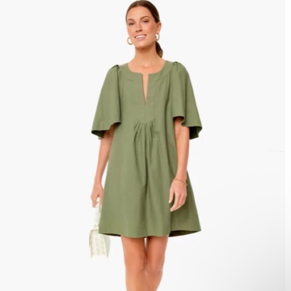 Tuckernuck Dresses & Skirts - Tuckernuck x Pomander Place | Olive Green Finley Flutter Sleeve Dress XS Classic